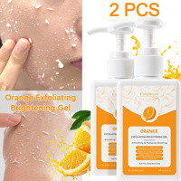 CubeSecret Gel Exfoliant Éclaircissant à l'Orange 100g Doux Non Irritant Acide Glycolique AHA Lissant et Illuminateur