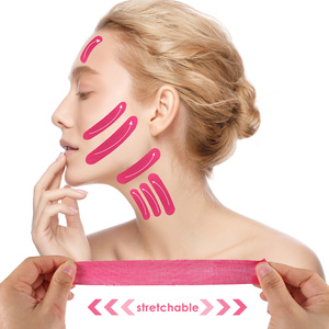 Nastro Kinesiologico Morbido da 2,5 cm per Lifting del Viso e Contorno V-Line, Benda Adesiva Elastica per Bellezza Facciale e Altri Sport - Product Image 4