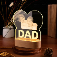 Personnalisation Cadeau créatif Artisanat Amour Cristal Pièce décorative Festival Cadeau Tête de lit Lampe Cristal Veilleuse
