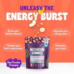Gummies เห็ด nootropic อาหารเสริมสมองสนับสนุนภูมิคุ้มกันสำหรับ vegans รสผลไม้ผสม - Product Image 4