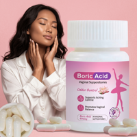 XINHEYU Acide Borique Qualité Analytique Poudre Probiotique Pilule Détox Yoni Nettoyage Vaginal Hydratation Suppositoires à l'Acide Borique