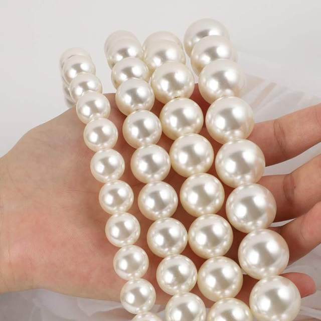 YN 8mm 10mm 12mm 14mm 16mm 18mm 20mm Imitation Pearl Bead Handle Bag Chain Strap Replacement with Clasps for Handbag Purse
