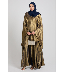 Vestido Kaftán Largo Formal para Mujer, Elegante y Lujoso, Personalizado por LEDUO, con Bordado a Mano en Dorado Metálico, Mangas Fluidas - Product Image 1