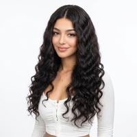 Cheveux humains vierges bruts vietnamiens en gros, 100 % naturels, 24 pouces, grade 12A, ondulation Ocean Wave, transparents pour perruque 5x5 HD