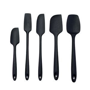 Espátula de Silicona Antiadherente Ecológica de 11 Pulgadas, Certificada por Lfgb, con Logotipo Personalizado en Negro/Rojo para Cocina y Repostería, Directo de Fábrica - Product Image 1