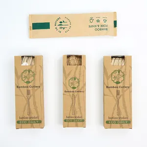 Eco-friendly Bamboo Disposable Cutlery Bamboo Cutlery Set Disposable Cutlery Set Bamboo For Food