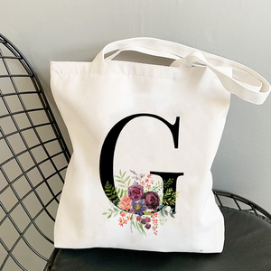 Bolsa de Tela Blanca de Algodón con Logotipo Personalizado, con Múltiples Palabras en Inglés, Ecológica, para Compras Diarias, Regalos, Venta al Por Mayor - Product Image 4