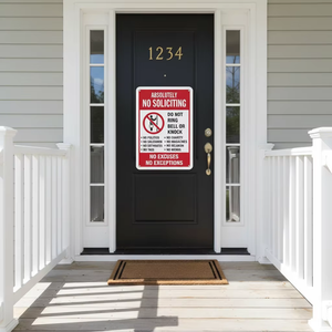 Cartello Personalizzato di Alta Qualità 7*10 Pollici 'Assolutamente Proibita la Solicitazione, Non Suonare il Campanello, Nessuna Scusa, Nessuna Escezione' - Product Image 5