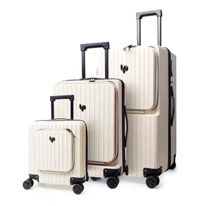 Large Capacity Luxury Carry-On Luggage Set With Travel Bag Small Universal Airline Customer Trolley ABS Material With Spinner