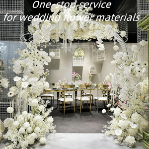 Flores Artificiales al por Mayor, Decoración de Bodas Blancas, Rosas Blancas de Seda a Granel, Proveedor de Flores de Boda de Flores de Cerezo - Product Image 1