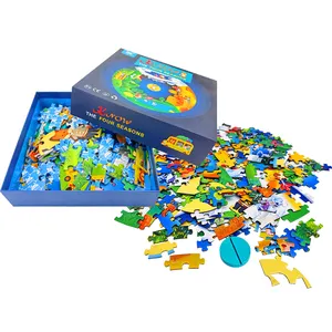 공장 도매 두뇌 티저 퍼즐 종이 재료 3D 퍼즐 친환경 사용자 정의 어린이 100 500 조각 퍼즐 게임