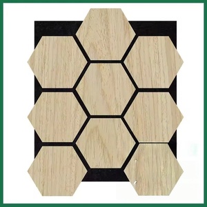 Panneaux en fibre de polyester hexagonaux, bricolage, dalles acoustiques pour murs et plafonds, modernes, écologiques, réduction du bruit de 29 dB, utilisation au bureau, insonorisation - Product Image 5