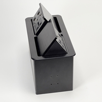 Toma de Corriente Emergente de Mesa con Puerto de Datos Multimedia, 2 Salidas, IP44, para Hospitales Industriales, Caja de Toma de Corriente Oculta de Aleación de Aluminio