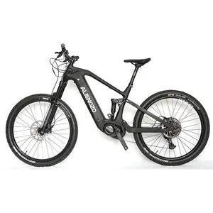 fat tire ebike 500w full suspension dual motor bafang mid drive motor eu warehouse ourea pro 2024 down hill full suspension emtb