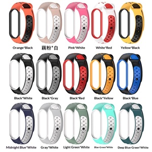 Bracelet en silicone TPU pour Xiaomi <span class=keywords><strong>Mi</strong></span> <span class=keywords><strong>Band</strong></span> 5/6 <span class=keywords><strong>Amazfit</strong></span> <span class=keywords><strong>Band</strong></span> 5, bracelet bicolore, 16 couleurs, léger, directement de l'usine - Product Image 5