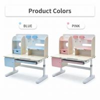 Ensemble Bureau et Chaise d'Étude Ergonomique en Bois Réglable en Hauteur pour Enfants, Économique