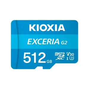 KIOXIA EXCERIA G2 kartu memori SD, Flash Video 4K 32GB 6GB 100% GB 128GB 256GB U3 V30 C10 A1 untuk perekaman Video 4K 512 asli