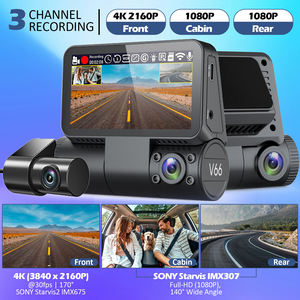 Grabadora de Video para Auto 4K de 3 Canales y 12MP con WIFI, GPS, Ángulo Amplio de 165°, Pantalla de 3.0'', Modo de Estacionamiento, ADAS Frontal, Versión Nocturna - Product Image 2