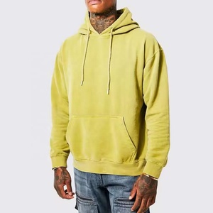 380gsm Acid <b>Wash</b> Distressed Wholesale Hoodies Custom <b>Tech</b> Fleece Oversized Drop Shoulder Cotton Fabric Long Sleeve Hoodie - Product Image 6