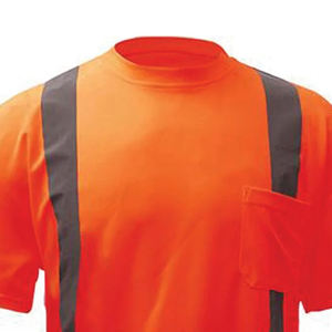 Camiseta de Seguridad Reflectante de Alta Visibilidad, Manga Corta, Ropa de Trabajo para Hombre, 100% Poliéster, ANSI/ISEA 107 Clase 2/3 - Product Image 3