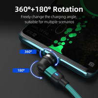 Kabel USB magnetik 3 in 1 540 derajat paling kompetitif LOGO ukiran Laser anyam nilon OEM/ODM gratis pengiriman cepat