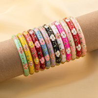 Bracelet manchette vintage style chinois en alliage de zinc plaqué or, émaillé, motif floral, goutte d'huile, style ethnique original, bracelet tendance