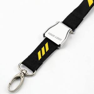 Lanière jaune aviation 3 barres de haute qualité lanière airbus personnalisée avec mini boucle de ceinture de sécurité - Product Image 3