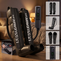 Bottes de massage à compression d'air séquentielle à 6 chambres LEAMAI LM-B, sans fil, rechargeables, 3200 mAh, pour la récupération des jambes