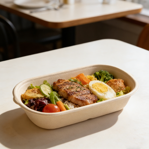 32oz Microwavable Disposable Biodegradable Bagasse Take Away <strong>Packing</strong> to Go Sugarcane <strong>Lunch</strong> <strong>Box</strong> with Lid - Product Image 1