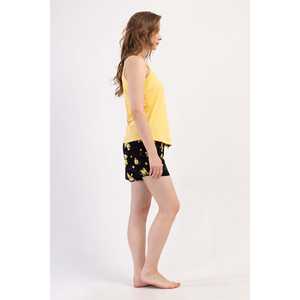 Jupe courte en mousseline de soie à taille empire pour femme, style coréen, avec bretelles ovales, imprimé pailleté, taille XS, pour le printemps et l'été - Product Image 2