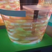 2024 plus récent adhésif d'affichage à LED Flexible d'écran de Film Transparent sur le verre pour l'écran publicitaire de Windows de centre commercial de magasin