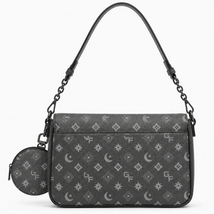 Custom Unisex Flap Crossbody Bag PU Leather Shoulder <b>Handbag</b> with Chain Strap Round Coin Pouch Casual Everyday Messenger Purse - Product Image 5