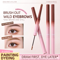 Crayon à sourcils double embout en gros pour usine, imperméable, résistant à la transpiration, naturel, sans bavures, cosmétiques personnalisés sous marque privée OEM/ODM