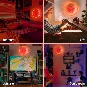 Enseigne néon LED Neonawall Anime One Star <span class=keywords><strong>Ball</strong></span>, lumière LED rouge à intensité variable pour les fans de <span class=keywords><strong>Dragon</strong></span> <span class=keywords><strong>Ball</strong></span>, décoration de chambre à coucher et de salle de jeux - Product Image 3