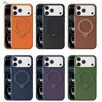 Étui antichoc pour iPhone, étui avec support, en cuir pour iPhone, pour iPhone 17 Pro Max, étui magnétique Mag