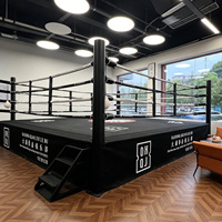 Anneau de boxe professionnel en acier 6*6m personnalisé avec logo OEM ODM, surface antidérapante durable pour l'entraînement en salle de sport et le MMA