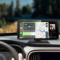 SEMAITU 10,36 pouces Android 13 GPS autoradio portable, CarPlay et Android Auto sans fil, écran tactile IPS, émetteur FM, USB, AUX
