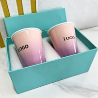 Tasse en porcelaine fine imitation dégradé, vente en gros, réutilisable, personnalisable, impression sérigraphique, promotion de marque, souvenir