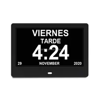 2022 Best Selling 7" 8" 10" Digital Calendar Clock Medication Reminder Dementia Day Alarm Clock For Alzheimer's Vision Impaired