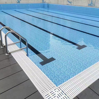 Bâche de piscine en tissu polyester enduit de PVC, imperméable, unie, résistante, pour couverture de piscine hors sol, enduite de PVC