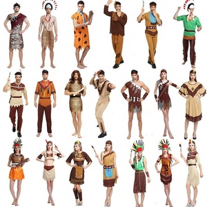 Costume de cosplay d'Halloween BX 2026 pour adulte, costume de sauvage indien gris, taille unique, pour spectacle de mascarade - Product Image 1