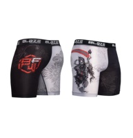 Short de compression personnalisé pour hommes, entraînement de fitness MMA extensible, séchage rapide, vêtements de sport légers, vente en gros, impression personnalisée, OEM