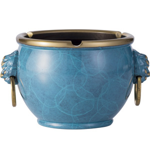 Copper Ashtray Round Large Size Nordic <b>Style</b> Tea Ceremony Accessory Home Living Room Use - Product Image 5