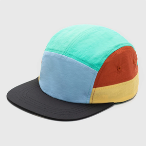 Custom Colorblock <b>Cap</b> Lightweight Quick Dry Nylon Camper <b>Hat</b> <b>Flat</b> Brim Outdoor Sports Baseball <b>Cap</b> - Product Image 6