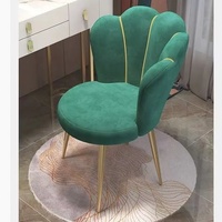 Coiffeuse Style Crème Luxe Léger et Chaise de Maquillage pour Chambre à Dossier