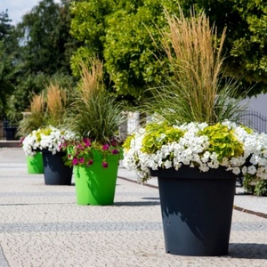 Modern Large Flower Pot& Planters High-end Fiberglass Garden Plant Pot Wholesale Outdoor Pots Decorative - Product Image 3