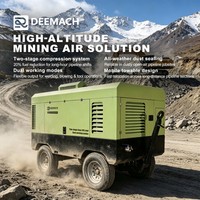 Compresseur d'air mobile à vis entraîné par moteur DEEMACH, 18/20 bar, 742/777cfm, pour applications minières, fonctionnant en conditions multiples