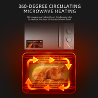 Four à Micro-Ondes Mécanique Rotatif HELAY, Haute Puissance 1100W, 20L, Couleur Blanche, Utilisation Domestique, Pour Cuisson