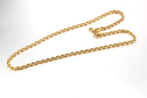 不锈钢 2MM 3MM 4MM 5MM扭曲粗链子项链分层男女金绳链项链 - Product Image 4