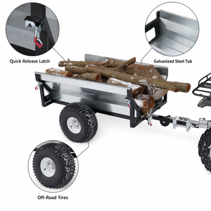 <span class=keywords><strong>Remorque</strong></span> à benne basculante en maille robuste pour ATV/UTV, à attacher à l'arrière, pour usage agricole - Product Image 3